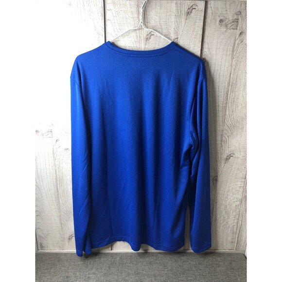 Essentials Mens Shirt Size Large Blue Long Sleeves Dri Fit Workout Running - Picture 2 of 5